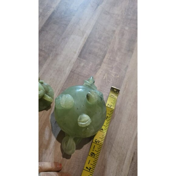 Vintage Asian Jade Like Hand Carved Incense Burner with Lid Chinese Art - Picture 6 of 7